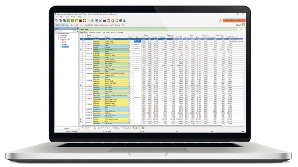 visual of a laptop screen with data in a spreadsheet
